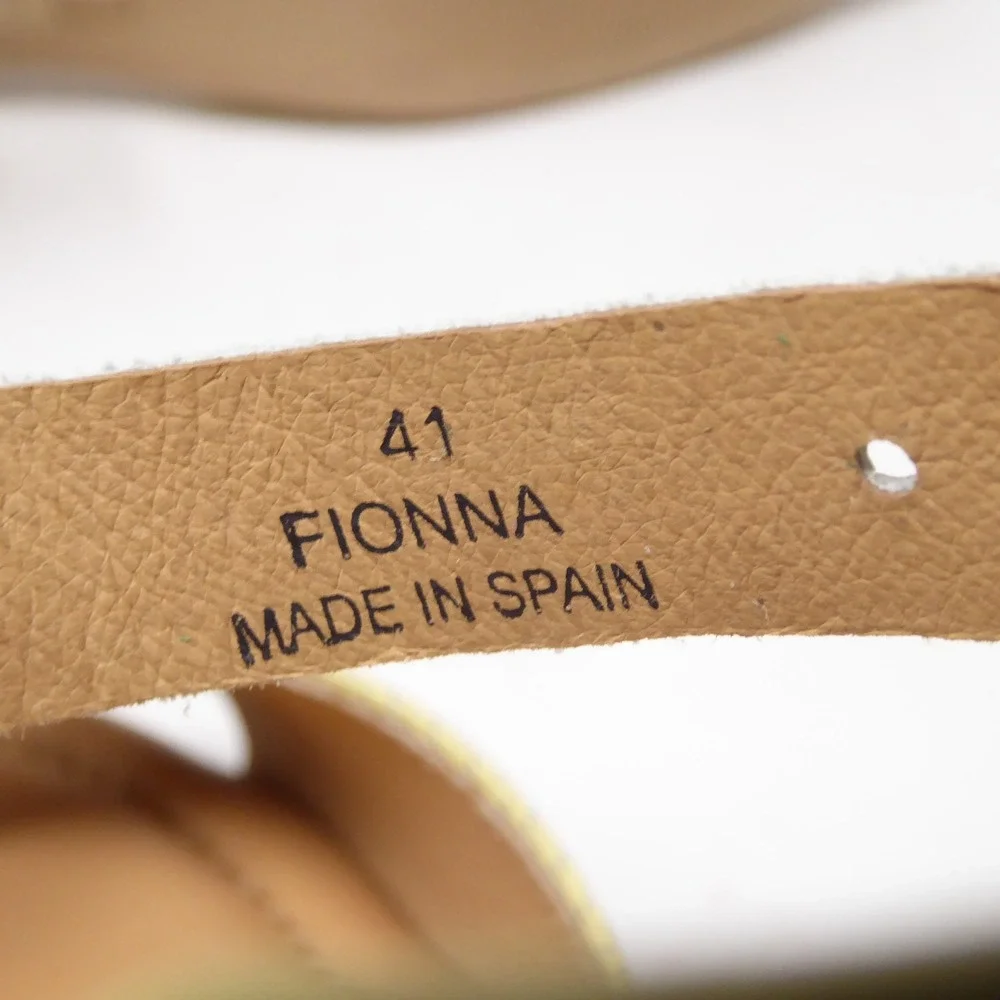 Miz Mooz Fionna Womens Sandals Yellow Leather Ankle Strap Size 41 / 9.5-10